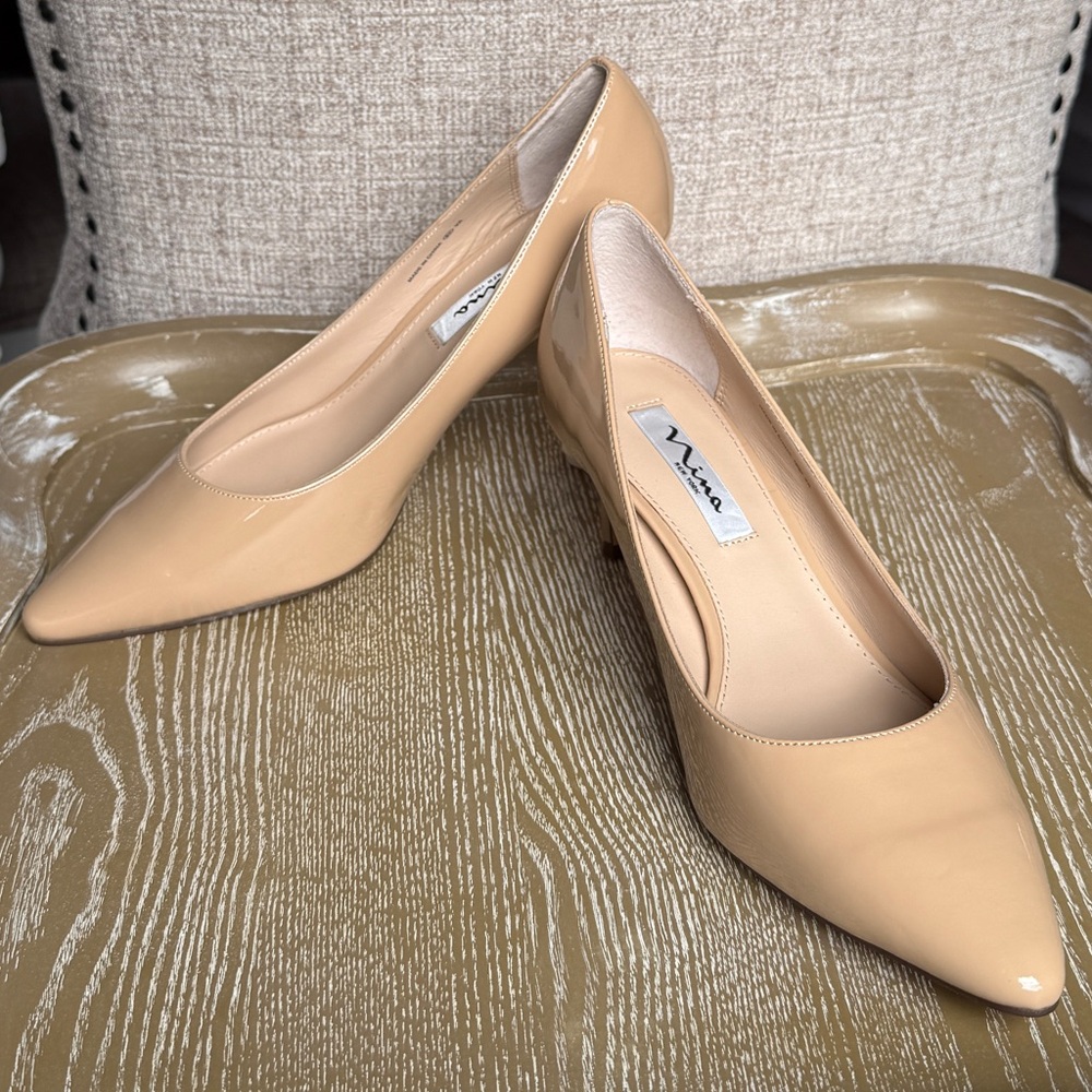 Nina 60 Patent Leather Heels Nude Size 9.5 - Picture 16 of 16
